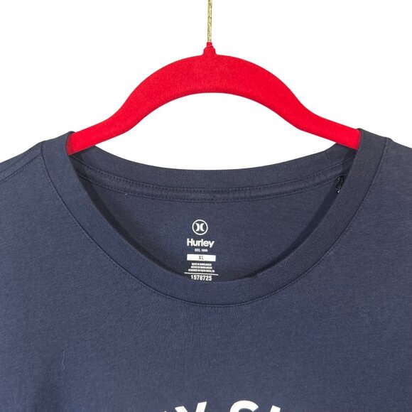 NEW Hurley Surf Co XL Navy T-Shirt With Multicolor Graphic Print Men's XL - Picture 3 of 13